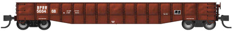 52'6" 15-Panel Mill Gondola - Heavily Dented Sides - Ready to Run -- Buffalo & Pittsburgh BPRR #566468 (Patched, Boxcar Red)