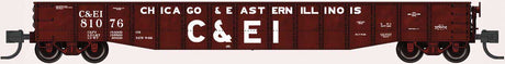 52'6" 15-Panel Mill Gondola - Lightly Dented Sides - Ready to Run -- Chicago & Eastern Illinois #81076 (Boxcar Red, Billboard C&EI)