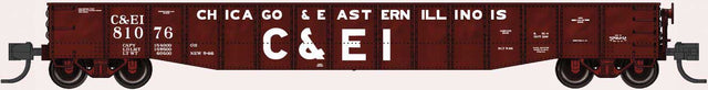 52'6" 15-Panel Mill Gondola - Lightly Dented Sides - Ready to Run -- Chicago & Eastern Illinois #81123 (Boxcar Red, Billboard C&EI)