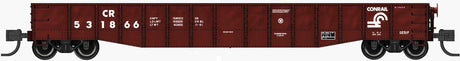 52'6" 15-Panel Mill Gondola - Lightly Dented Sides - Ready to Run -- Conrail #531866 (1983, Boxcar Red)