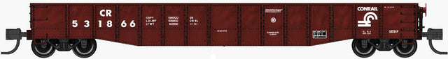 52'6" 15-Panel Mill Gondola - Lightly Dented Sides - Ready to Run -- Conrail #531859 (1983, Boxcar Red)
