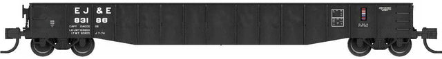 52'6" 15-Panel Mill Gondola - Lightly Dented Sides - Ready to Run -- Elgin Joliet & Eastern #83186 (black)