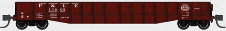 52'6" 15-Panel Mill Gondola - Medium Dented Sides - Ready to Run -- Pittsburgh & Lake Erie #11271 (Boxcar Red, NYC Logo)
