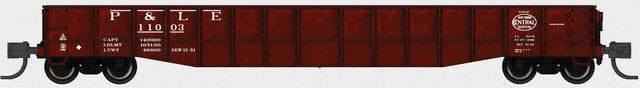 52'6" 15-Panel Mill Gondola - Medium Dented Sides - Ready to Run -- Pittsburgh & Lake Erie #11271 (Boxcar Red, NYC Logo)