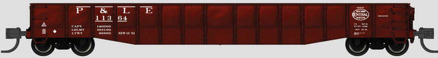 52'6" 15-Panel Mill Gondola - Heavily Dented Sides - Ready to Run -- Pittsburgh & Lake Erie #11364 (Boxcar Red, NYC Logo)