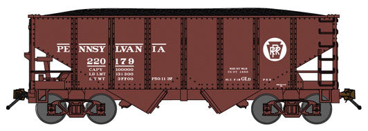 USRA 30'6" 2-Bay Hopper - Ready to Run -- Pennsylvania Railroad (Tuscan, Circle Keystone)