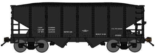 USRA 30'6" 2-Bay Hopper w/Load - Ready to Run -- Data Only (black)