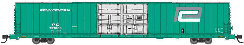 Pullman-Standard 86' Auto Parts Double Door Boxcar - Ready to Run -- Penn Central 237000 (Jade Green, white, faded red P turned gray logo)