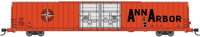 Pullman-Standard 86' Auto Parts Double-Door Boxcar - Ready to Run -- Ann Arbor #69006 (orange, black, Compass Logo)