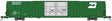 Pullman-Standard 86' Auto Parts Double-Door Boxcar - Ready to Run -- Burlington Northern #395090 (Cascade Green, white)