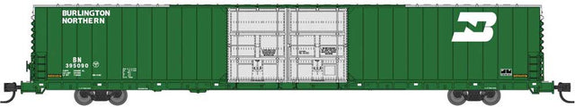 Pullman-Standard 86' Auto Parts Double-Door Boxcar - Ready to Run -- Burlington Northern #395090 (Cascade Green, white)