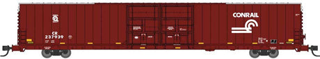 Pullman-Standard 86' Auto Parts Double-Door Boxcar - Ready to Run -- Conrail #237939 (Boxcar Red, white, yellow stripes, Quality Logo)