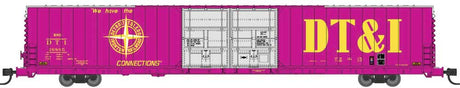 Pullman-Standard 86' Auto Parts Double-Door Boxcar - Ready to Run -- Detroit, Toledo & Ironton #26892 (magenta, yellow, silver)
