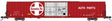 Pullman-Standard 86' Auto Parts Double-Door Boxcar - Ready to Run -- Santa Fe #36711 (red, silver, white, Auto Parts Lettering, black ends)