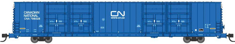 Pullman-Standard 86' Quad Door Auto Parts Boxcar - Ready to Run -- Canadian National CNA #798053 (Post-1995, blue, white, Web Site Logo)