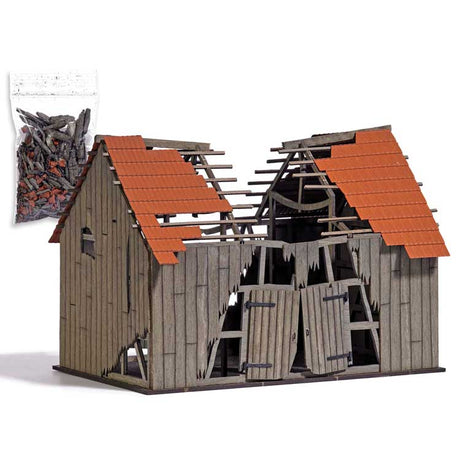 Dilapidated Barn -- Kit - 6-3/8 x 4-13/16 x 4-5/8"  16.2 x 12.2 x 11.8cm