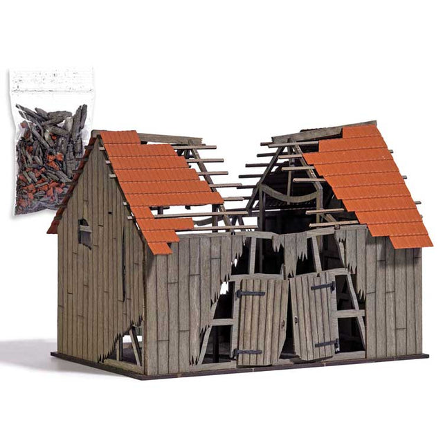 Dilapidated Barn -- Kit - 6-3/8 x 4-13/16 x 4-5/8"  16.2 x 12.2 x 11.8cm