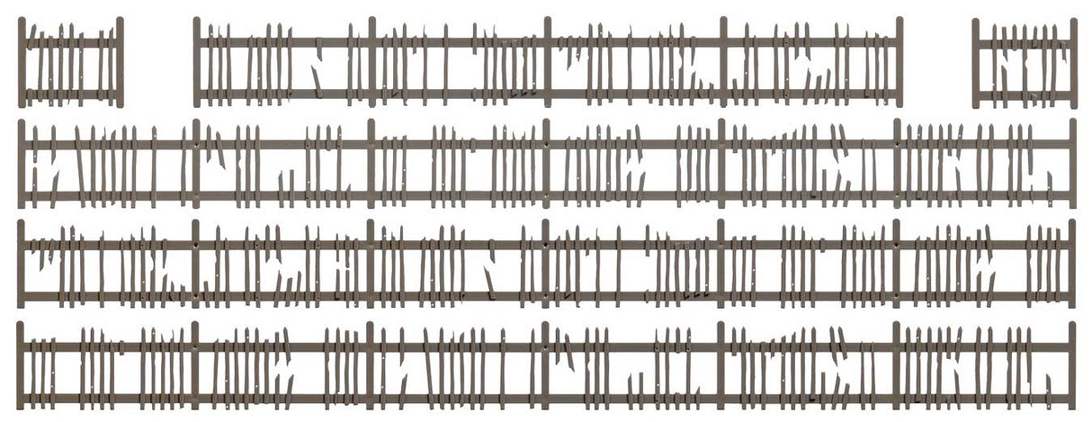 Old Dilapidated Picket Fence - Laser-Cut Kit -- 51-3/16"  130cm Long-2