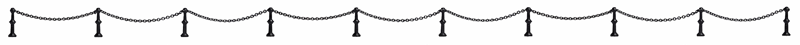 Real Metal Chain Fence w/Stanchions -- 5/8 x 11-13/16"  1.6 x 30cm