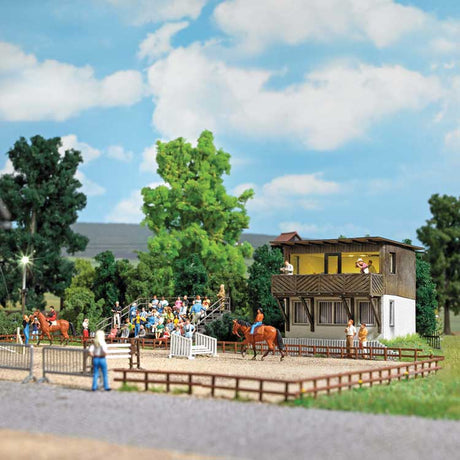 Horse Riding Arena Set with Details -- Kit - Viewing Stand with Bleachers-1