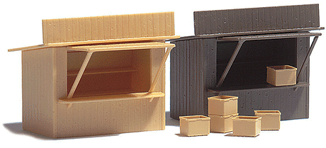 2 Stands/Market Stalls w/Crates -- Kit