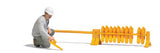 Era III-IV Railway Worker with Track Skates - Action Set -- Figure, Skate Rack w/Skates-1