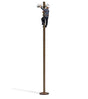 Era III-IV Pole Climber & Real Wood Pole - Action Set -- Figure and 1 Pole