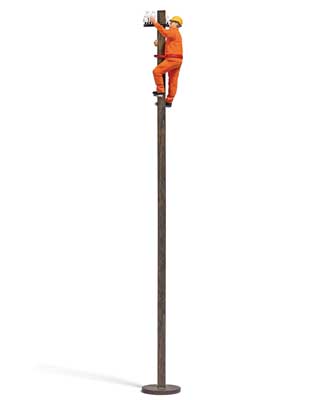 Era V Pole Climber & Real Wood Pole - Action Set -- Figure and 1 Pole-1