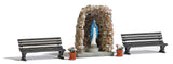 Lourdes Grotto w/Virgin Mary Statue -- Kit - 13/16 x 1/2 x 13/16"  2 x 1.2 x 2.1cm-2