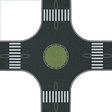 Streets/Roadway 4-Way Roundabout (Traffic Circle) -- 12 x 12"  30 x 30cm