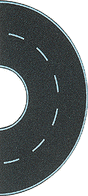 Streets/Roadway - Curve -- 7-5/8"  19cm