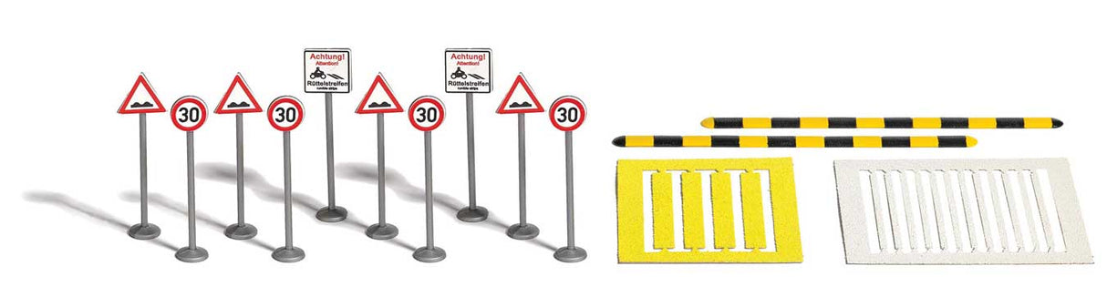 "Sleeping Policeman" Speed Bumps with Signs-1