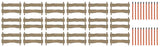 Snow Fences and Snow Marker Poles -- Laser-Cut Wood Kit - 18 Fence Sections, 20 Poles-1