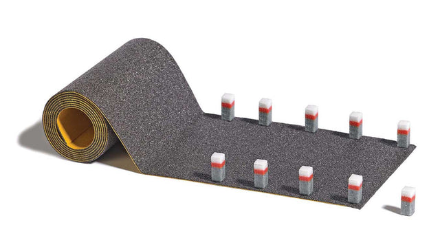 Traffic Control Markers and Roadway Section -- 10 Stones and 1 Self-Adhesive Asphalt Road 2-3/16 x 19-11/16"  5.5 x 50cm-1