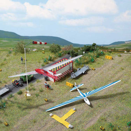 Glider with Trailer -- White, Red-2
