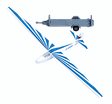 Glider with Trailer -- White, Blue-1