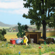 Beekeeping (Apiary) Set - Kit -- 4 Hives, Table, Platform, Beekeeper Figure & More-1