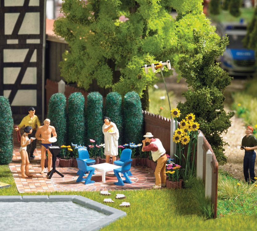 Garden Furniture Set -- Table, 4 Chairs, Grill-1