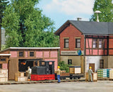 Freight Train Starter Set - Feldbahn -- Gmeinder 15/18 Diesel, 2 Cars, Track Oval, Battery Controller-2