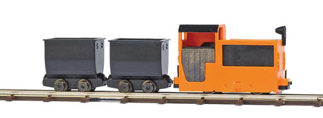 Mining Train Starter Set - Feldbahn -- B 360 Mining Loco, 2 Mine Cars, Track Oval, Battery Controller-1