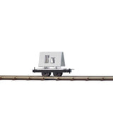 Flatcar with Concrete Panel Load - Feldbahn -- Unlettered (black)-1
