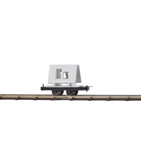 Flatcar with Concrete Panel Load - Feldbahn -- Unlettered (black)-1
