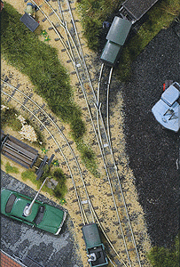 Feldbahn HOf 6.5mm (Z) Gauge Industrial Track -- Straight 5-1/4"  13.3cm pkg(2)-1