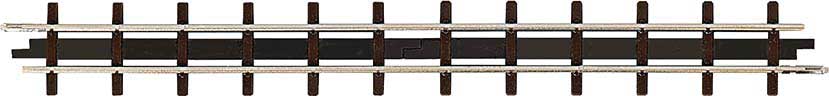 Feldbahn HOf 6.5mm (Z) Gauge Industrial Track -- Straight 5-1/4"  13.3cm pkg(2)-2