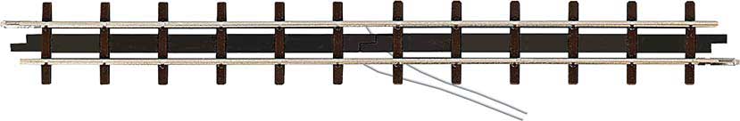 Feldbahn HOf 6.5mm (Z) Gauge Industrial Track -- Straight Terminal Track 5-1/4"  13.3cm-2
