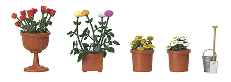 Planted Flowerpots & Pail w/Shovel -- Kit