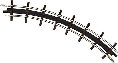 Feldbahn HOf 6.5mm (Z) Gauge Industrial Track -- Curve 4-1/2"  11.5cm Radius, 45 Degrees (8 Sections Needed for Circle) pkg(