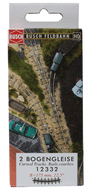 Feldbahn HOf 6.5mm (Z) Gauge Industrial Track -- Curve 6-7/8"  17.5cm Radius, 22.5 Degrees pkg(2) (Matches Turnouts)