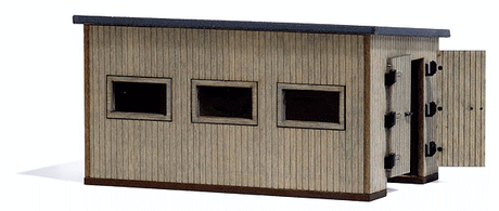 Feldbahn Industrial Railroad Engine House/Shop - Kit (Laser-Cut Wood) -- 3 x 1-3/4 x 1-5/8"  7.6 x 4.4 x 4.2cm
