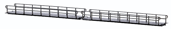 Feldbahn Industrial Railroad Bridge System Component - Kit (Plastic) -- Straight Bridge Section 5-1/4"  13.3cm pkg(2)